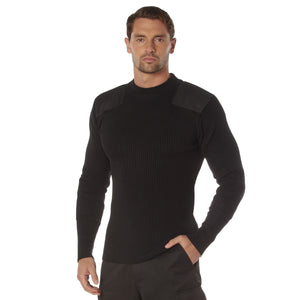 Military Double Knit Black Commando Sweater