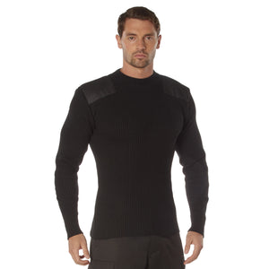 Military Double Knit Black Commando Sweater