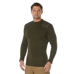 Military Double Knit Olive Drab Commando Sweater