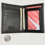 Mini Naked Leather Bifold Wallet 4 Credit Card Slots ID Sleeve CC954