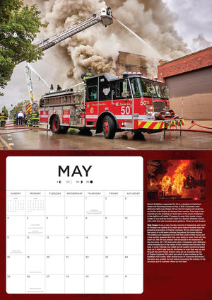 2025 Fire Trucks in Action Large 17 x 12" Wall Calendar