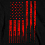 Men’s ‘Flag Bullets’ Long Sleeve Black T-Shirt