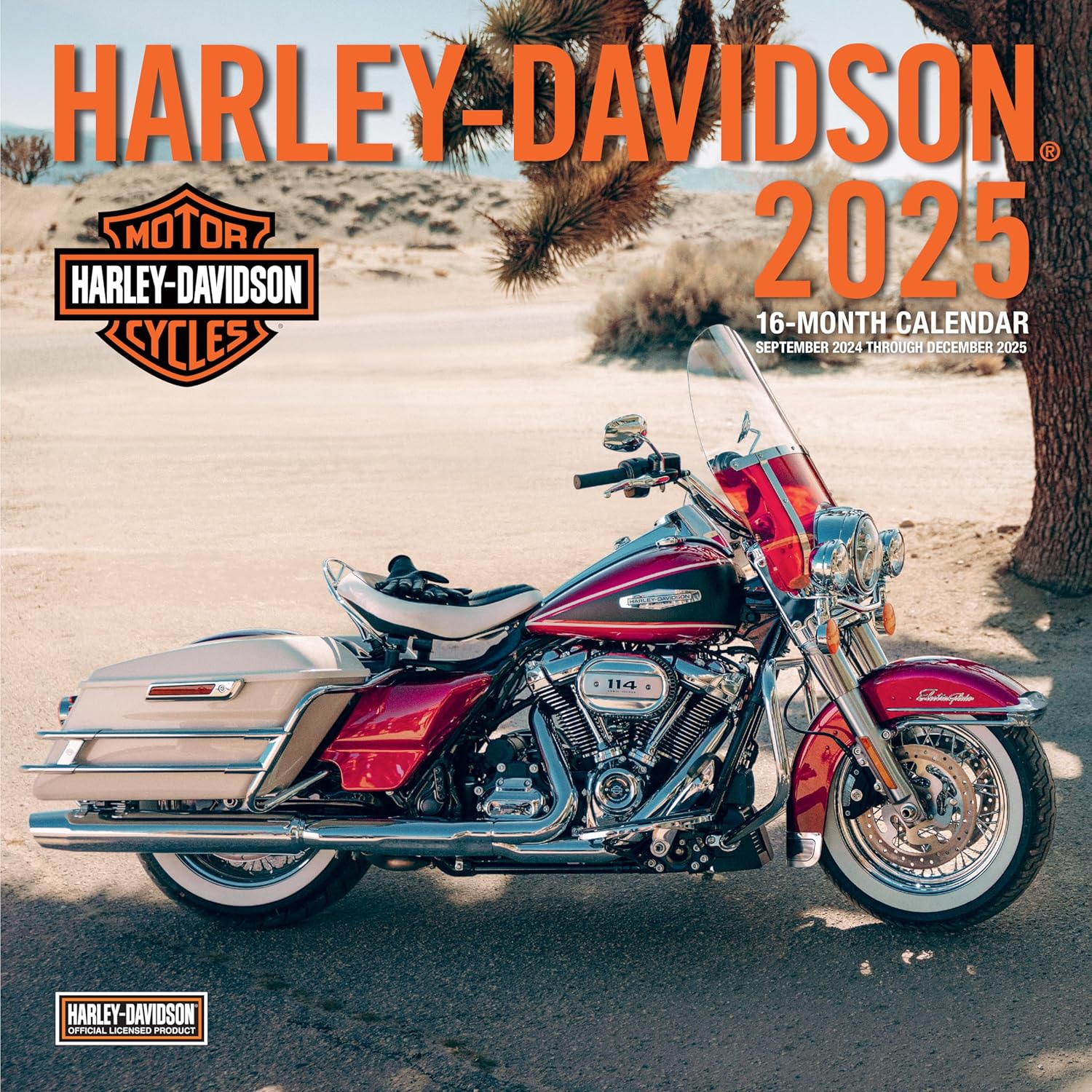 2025 Deluxe Harley Davidson 12 X 12" Wall Calendar