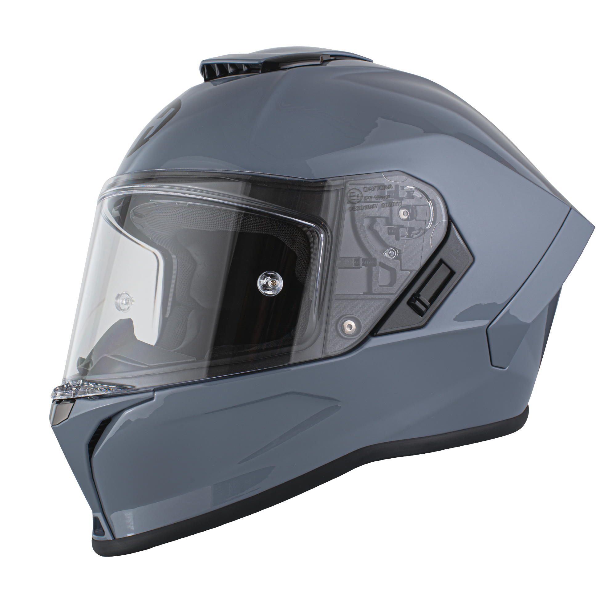 Daytona Viper Arctic Grey DOT Full Face Motorcycle Helmet No Fog Face Shield - V1-AG