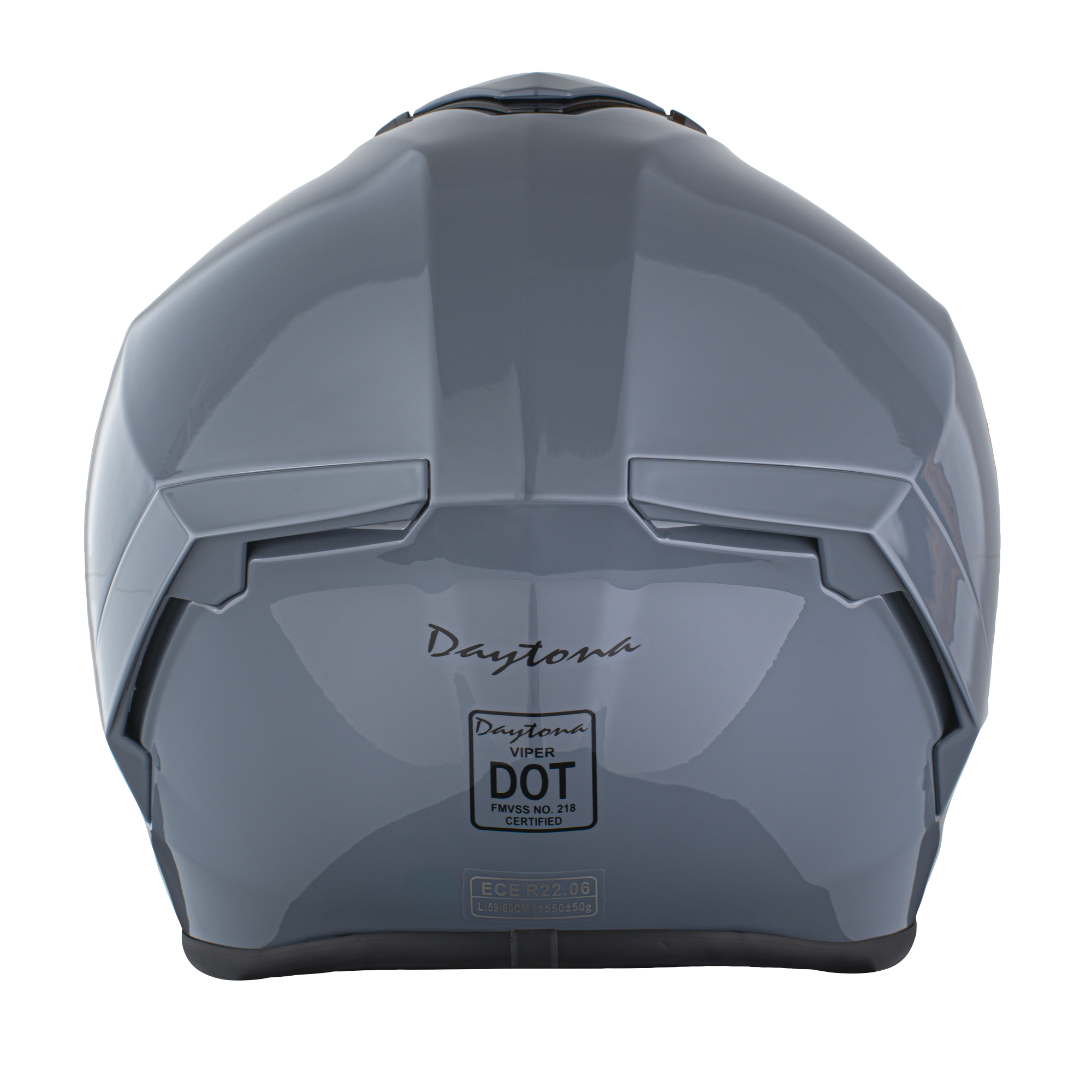 Daytona Viper Arctic Grey DOT Full Face Motorcycle Helmet No Fog Face Shield - V1-AG