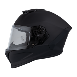 Daytona Viper Dull Flat Black DOT Full Face Motorcycle Helmet No Fog Face Shield - V1-B