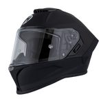 Daytona Viper Dull Flat Black DOT Full Face Motorcycle Helmet No Fog Face Shield - V1-B