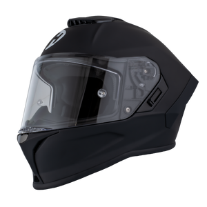 Daytona Viper Dull Flat Black DOT Full Face Motorcycle Helmet No Fog Face Shield - V1-B