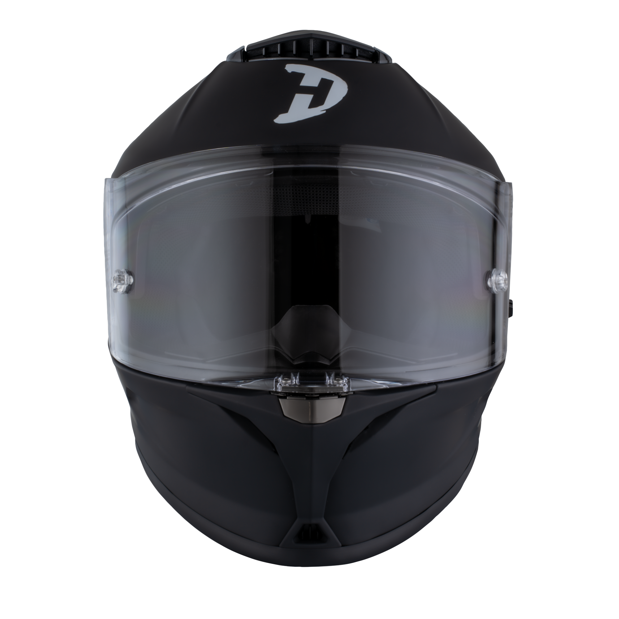 Daytona Viper Dull Flat Black DOT Full Face Motorcycle Helmet No Fog Face Shield - V1-B