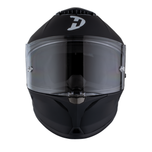 Daytona Viper Dull Flat Black DOT Full Face Motorcycle Helmet No Fog Face Shield - V1-B