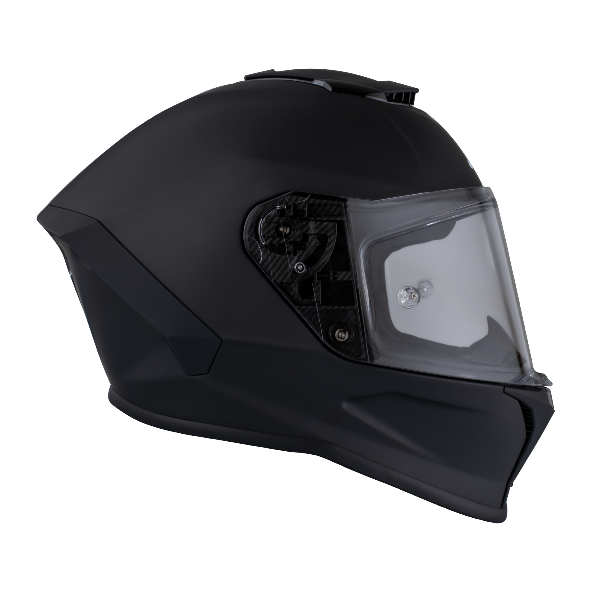 Daytona Viper Dull Flat Black DOT Full Face Motorcycle Helmet No Fog Face Shield - V1-B