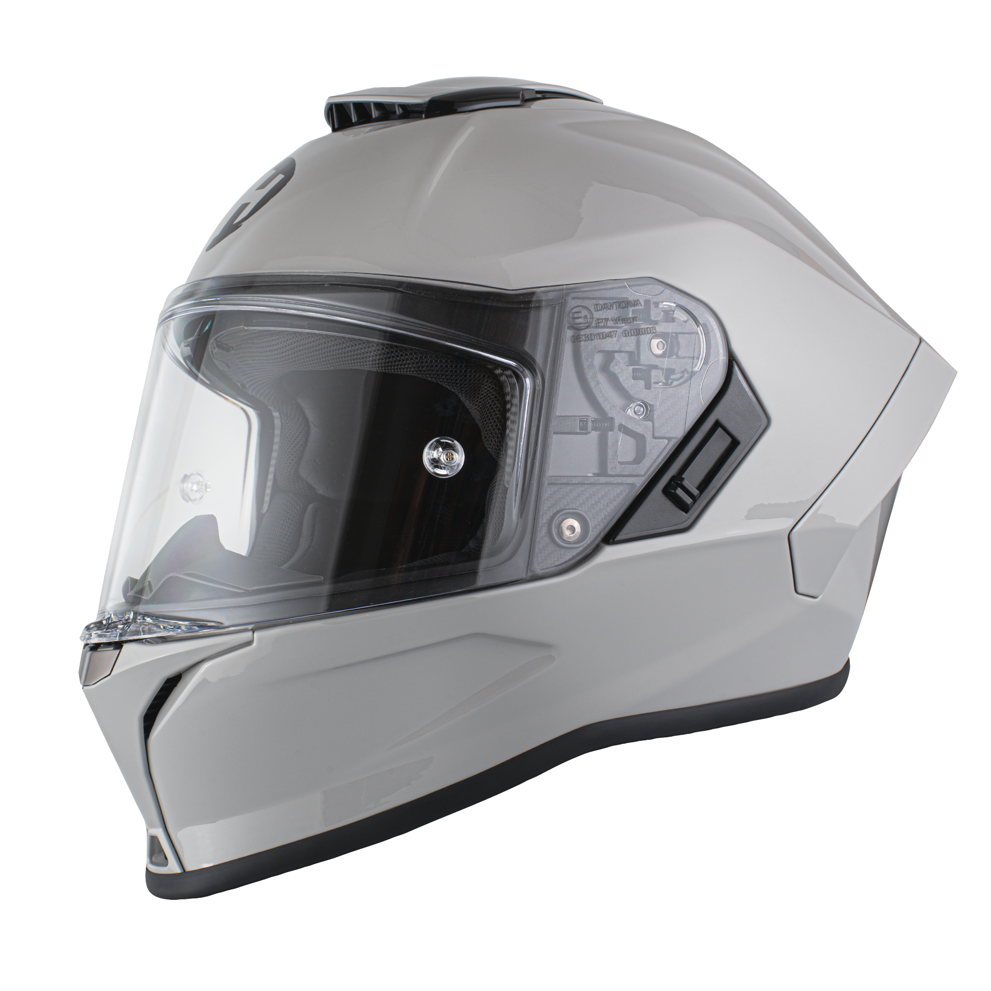 Daytona Viper Cool Grey DOT Full Face Motorcycle Helmet No Fog Face Shield - V1-CG