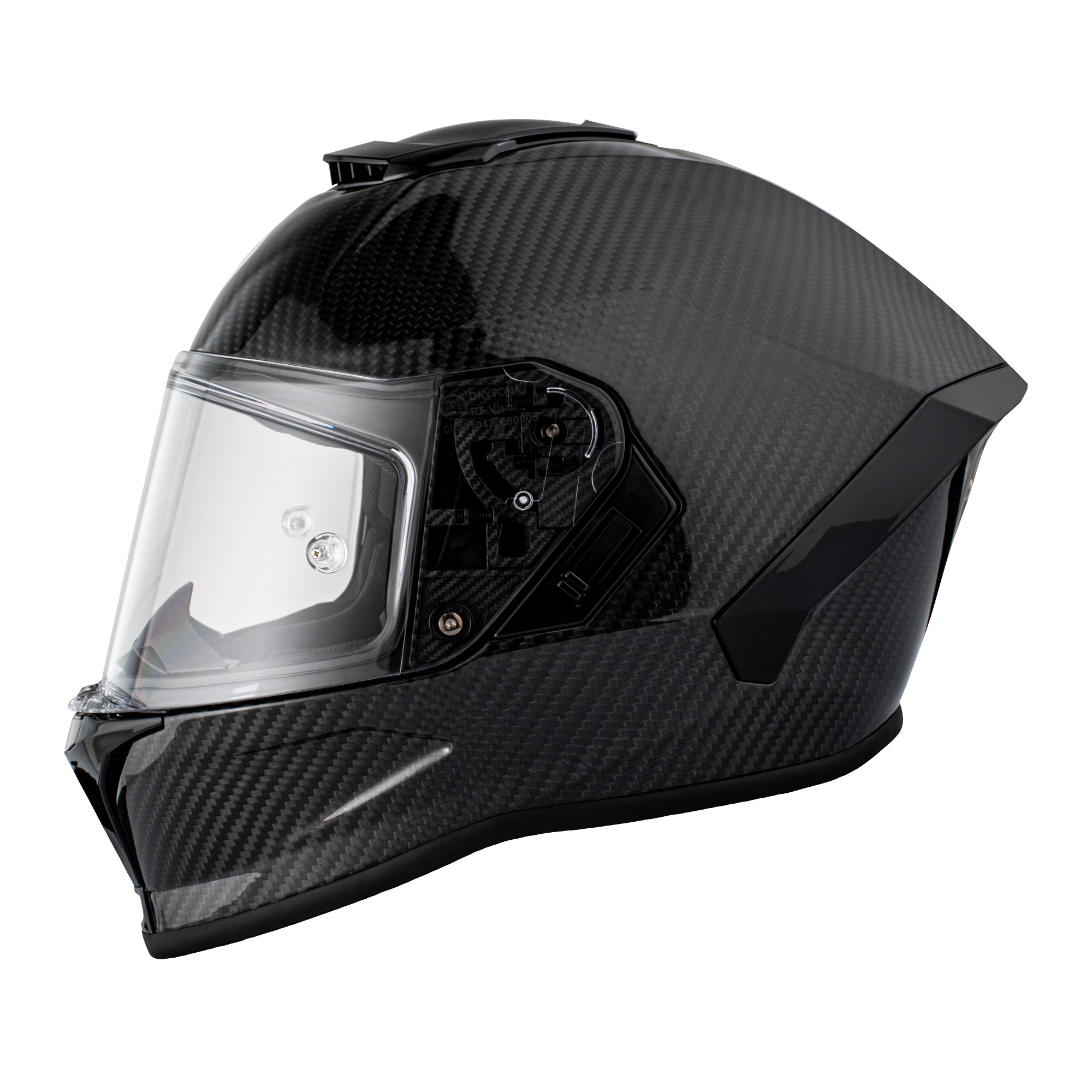 Daytona Viper Grey Carbon Fiber Full Face Motorcycle Helmet No Fog Face Shield V2-G