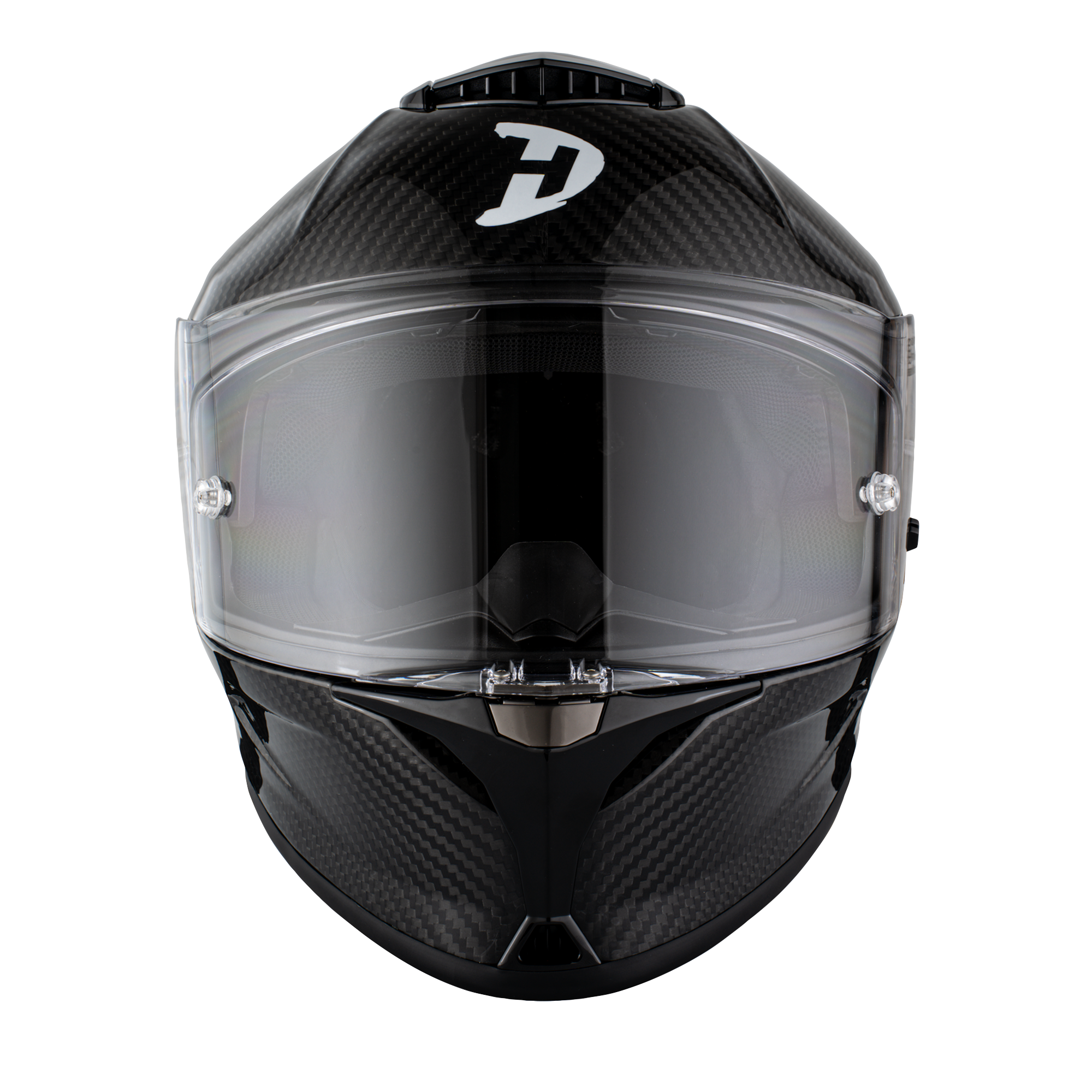 Daytona Viper Grey Carbon Fiber Full Face Motorcycle Helmet No Fog Face Shield V2-G