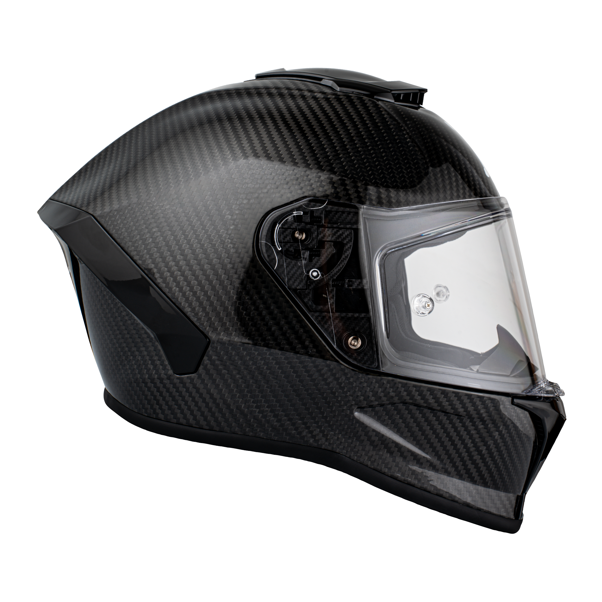 Daytona Viper Grey Carbon Fiber Full Face Motorcycle Helmet No Fog Face Shield V2-G