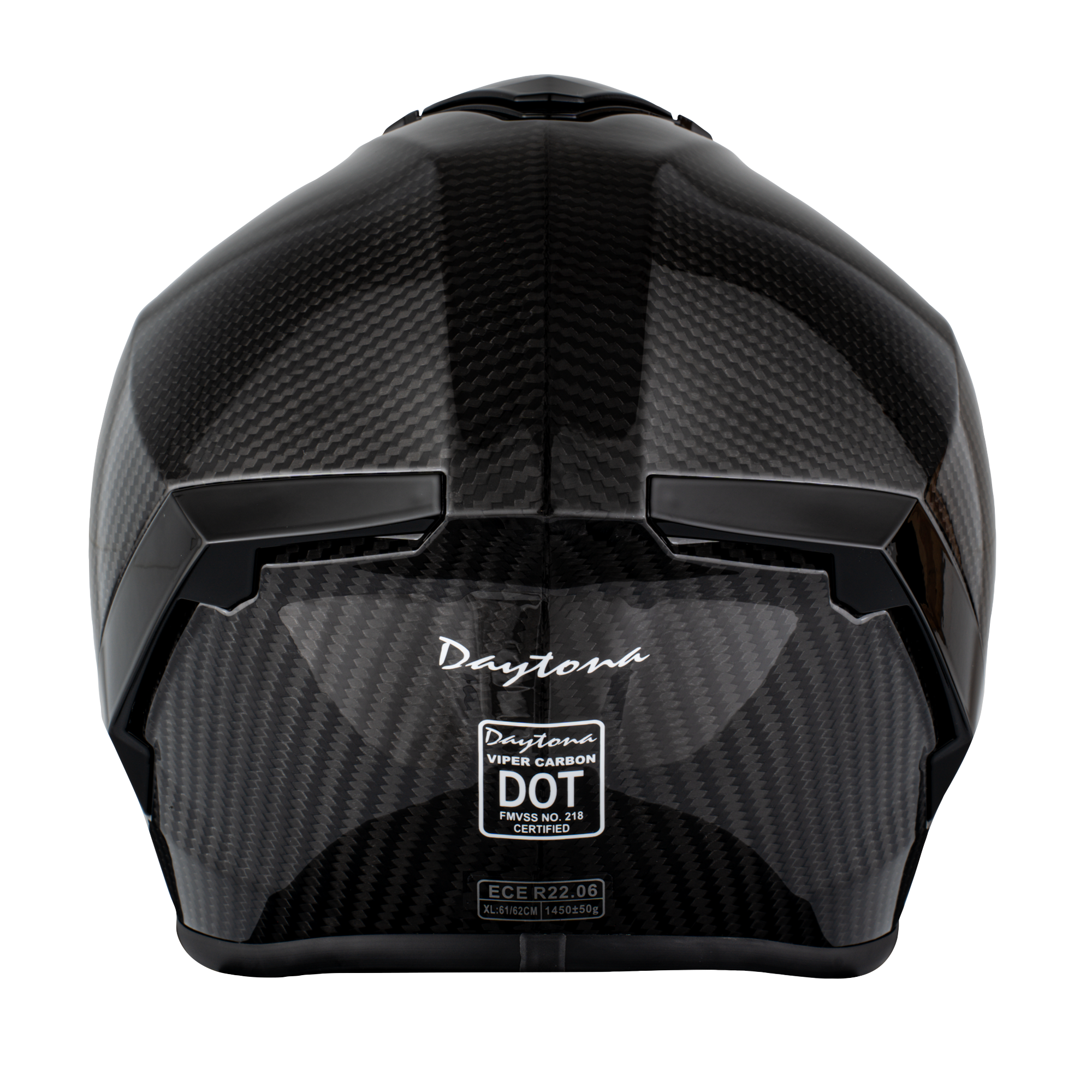 Daytona Viper Grey Carbon Fiber Full Face Motorcycle Helmet No Fog Face Shield V2-G