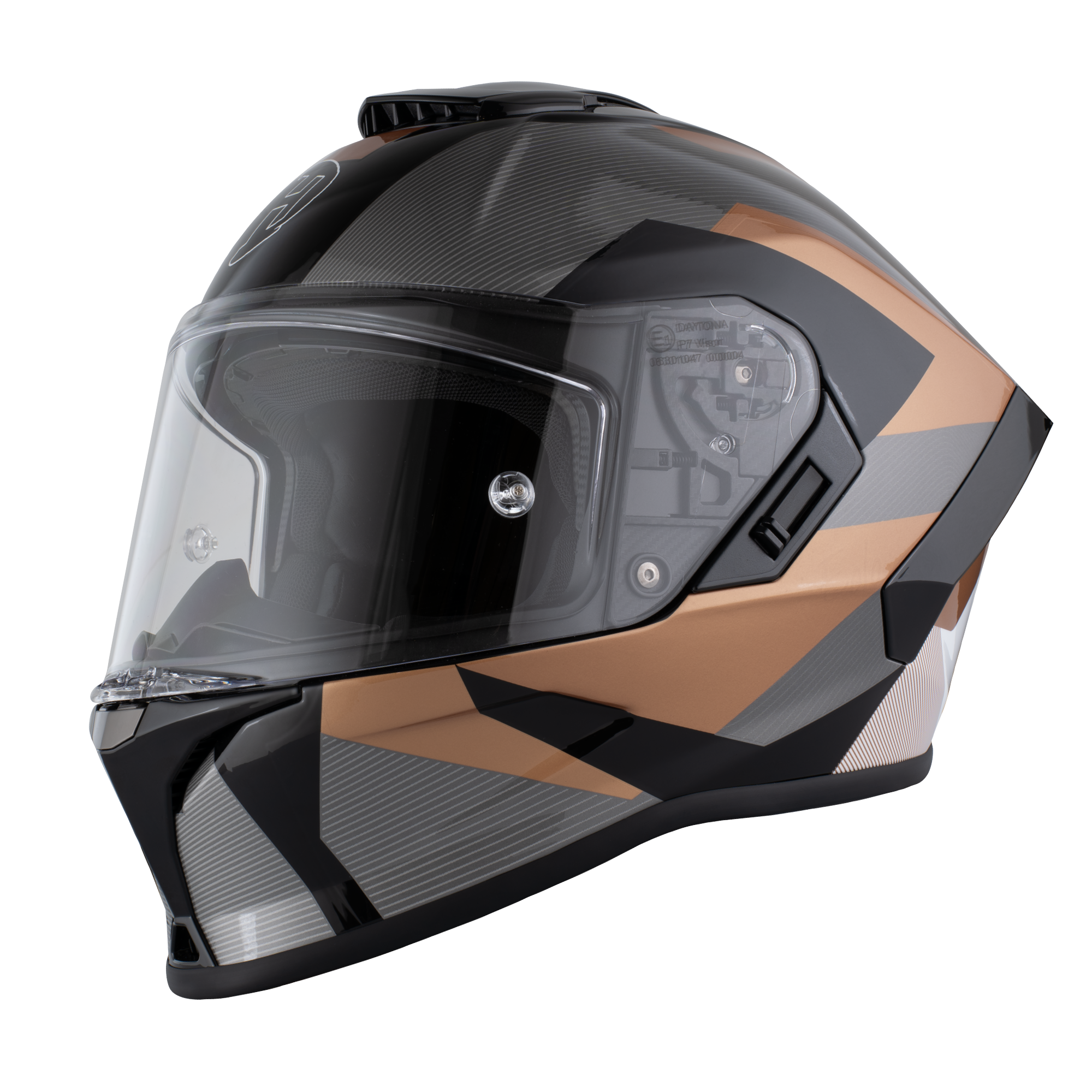 Daytona Viper w/ Copperhead DOT Full Face Motorcycle Helmet No Fog Face Shield - V6-CH