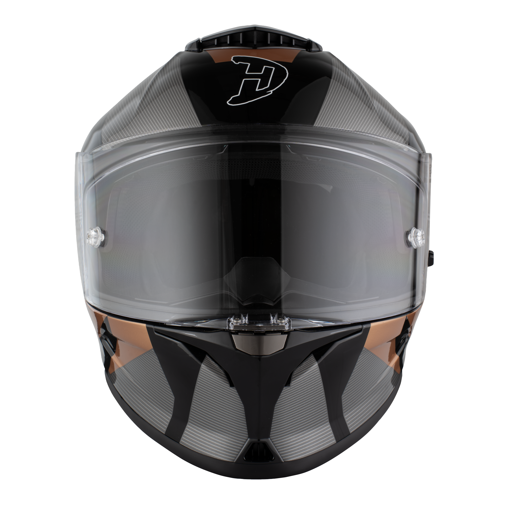 Daytona Viper w/ Copperhead DOT Full Face Motorcycle Helmet No Fog Face Shield - V6-CH