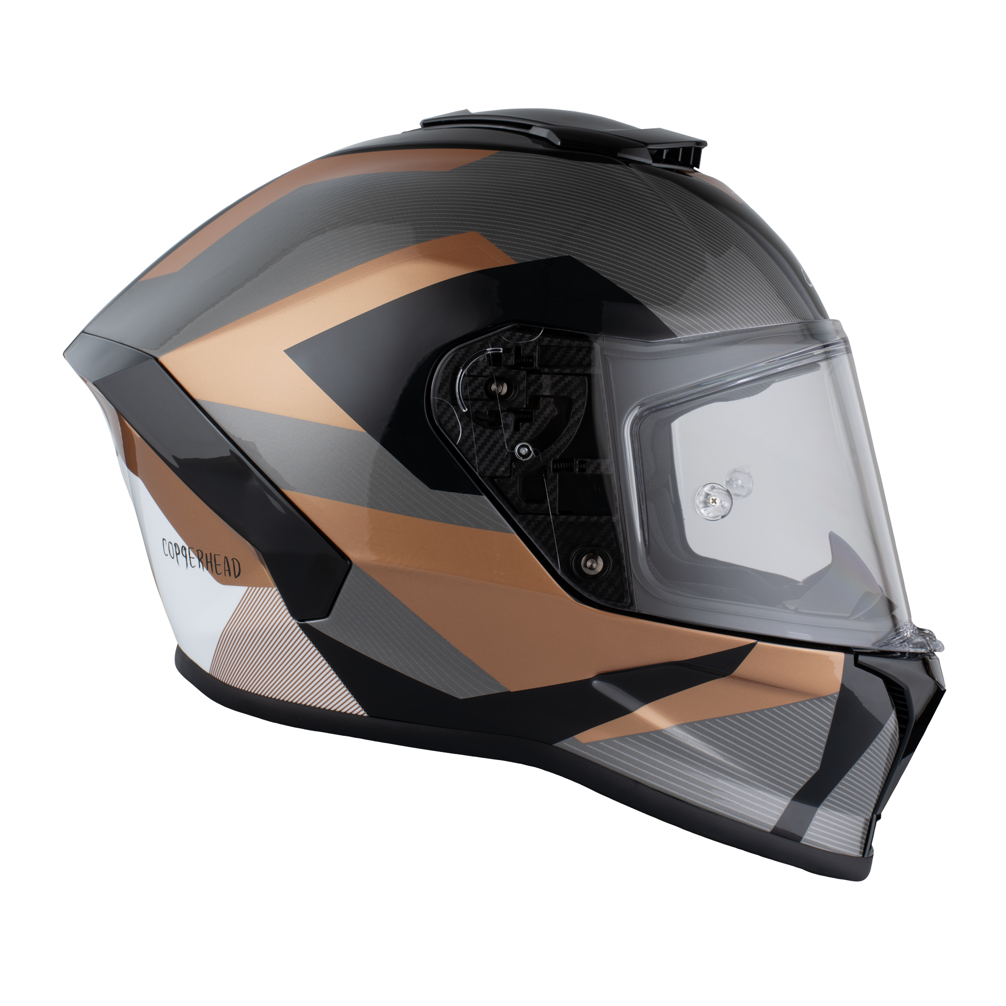 Daytona Viper w/ Copperhead DOT Full Face Motorcycle Helmet No Fog Face Shield - V6-CH