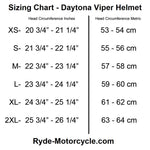 Daytona Viper w/ Copperhead DOT Full Face Motorcycle Helmet No Fog Face Shield - V6-CH