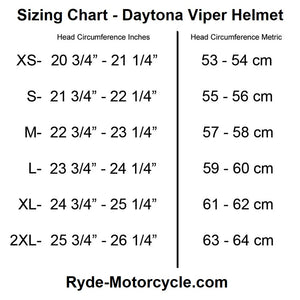 Daytona Viper w/ Copperhead DOT Full Face Motorcycle Helmet No Fog Face Shield - V6-CH