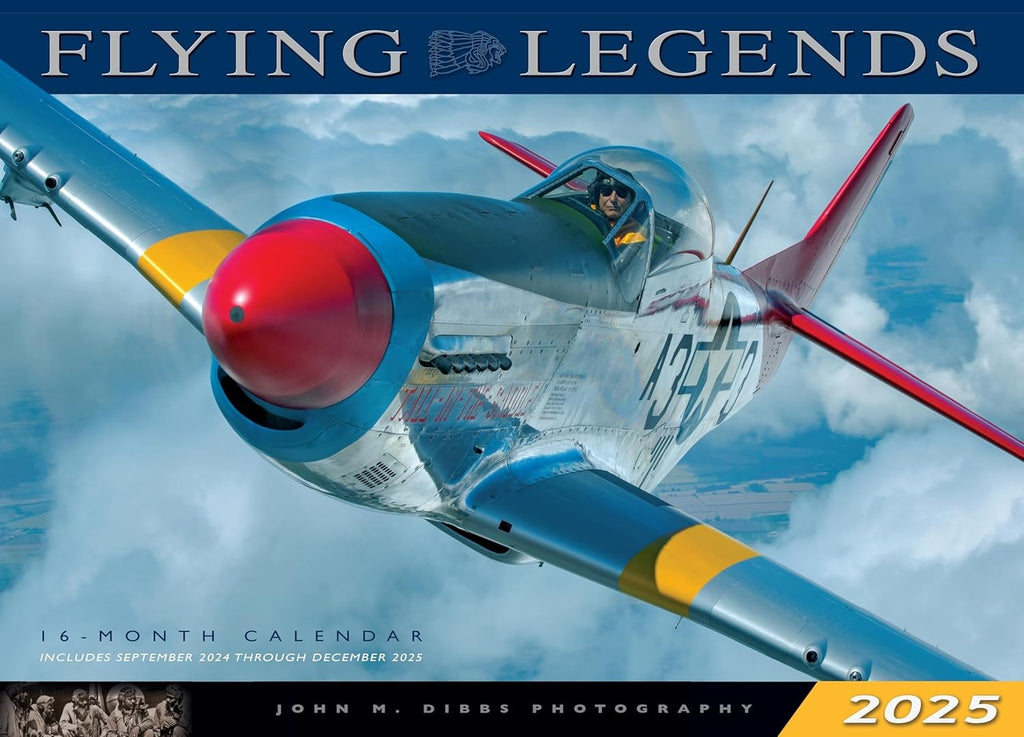 2025 Flying Legends Deluxe Wall Calendar 17" x 12"