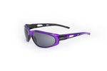 01-16 Crystal Purple Frame Smoke Lens Sport Motorcycle Sunglass