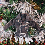 Motorcycle Leather Jacket Christmas Tree Ornament