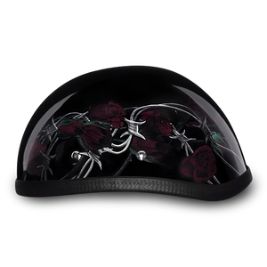 Daytona NOVELTY Non-Certified Helmet - Women's - Barbed Roses - 6002BRO