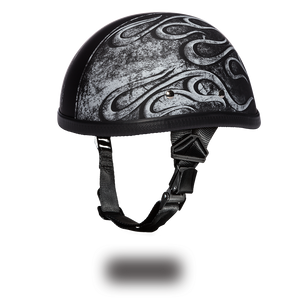 Daytona NOVELTY Non-Certified Helmet - Unisex - Flames Gray - 6002FG