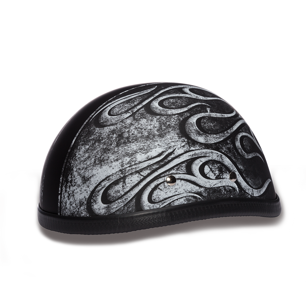 Daytona NOVELTY Non-Certified Helmet - Unisex - Flames Gray - 6002FG