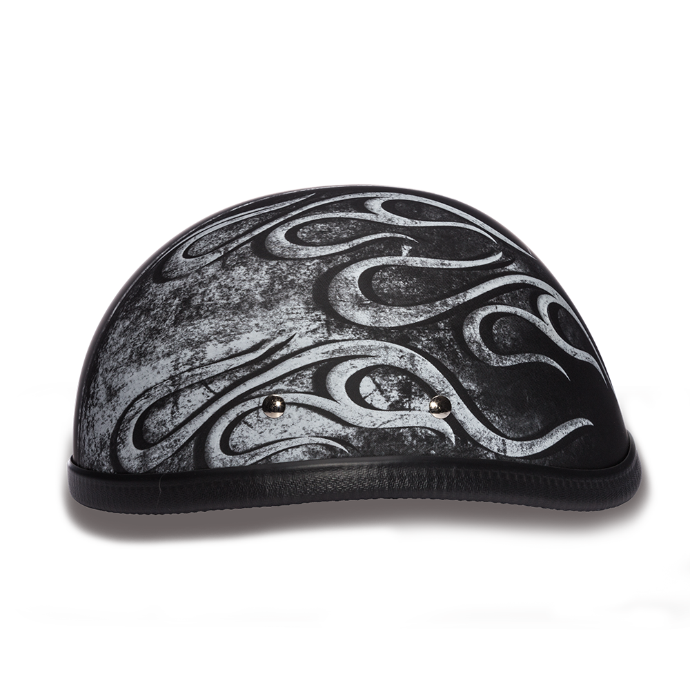 Daytona NOVELTY Non-Certified Helmet - Unisex - Flames Gray - 6002FG