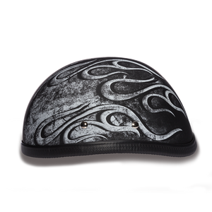 Daytona NOVELTY Non-Certified Helmet - Unisex - Flames Gray - 6002FG