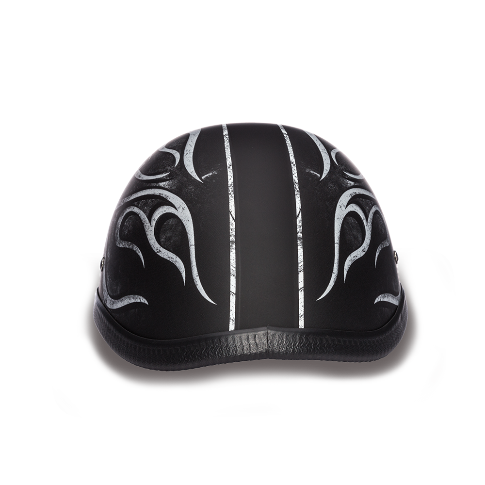 Daytona NOVELTY Non-Certified Helmet - Unisex - Flames Gray - 6002FG