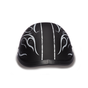 Daytona NOVELTY Non-Certified Helmet - Unisex - Flames Gray - 6002FG