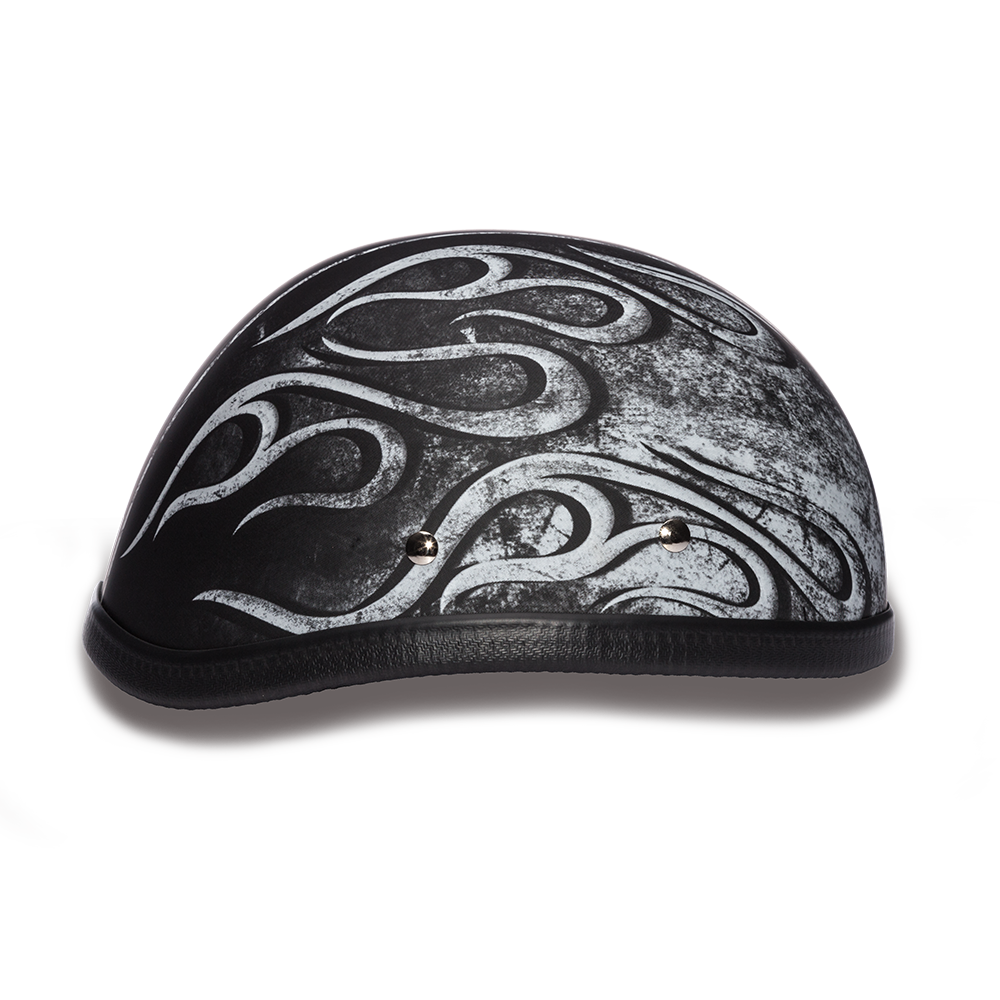 Daytona NOVELTY Non-Certified Helmet - Unisex - Flames Gray - 6002FG