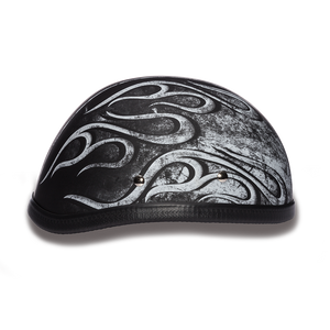 Daytona NOVELTY Non-Certified Helmet - Unisex - Flames Gray - 6002FG