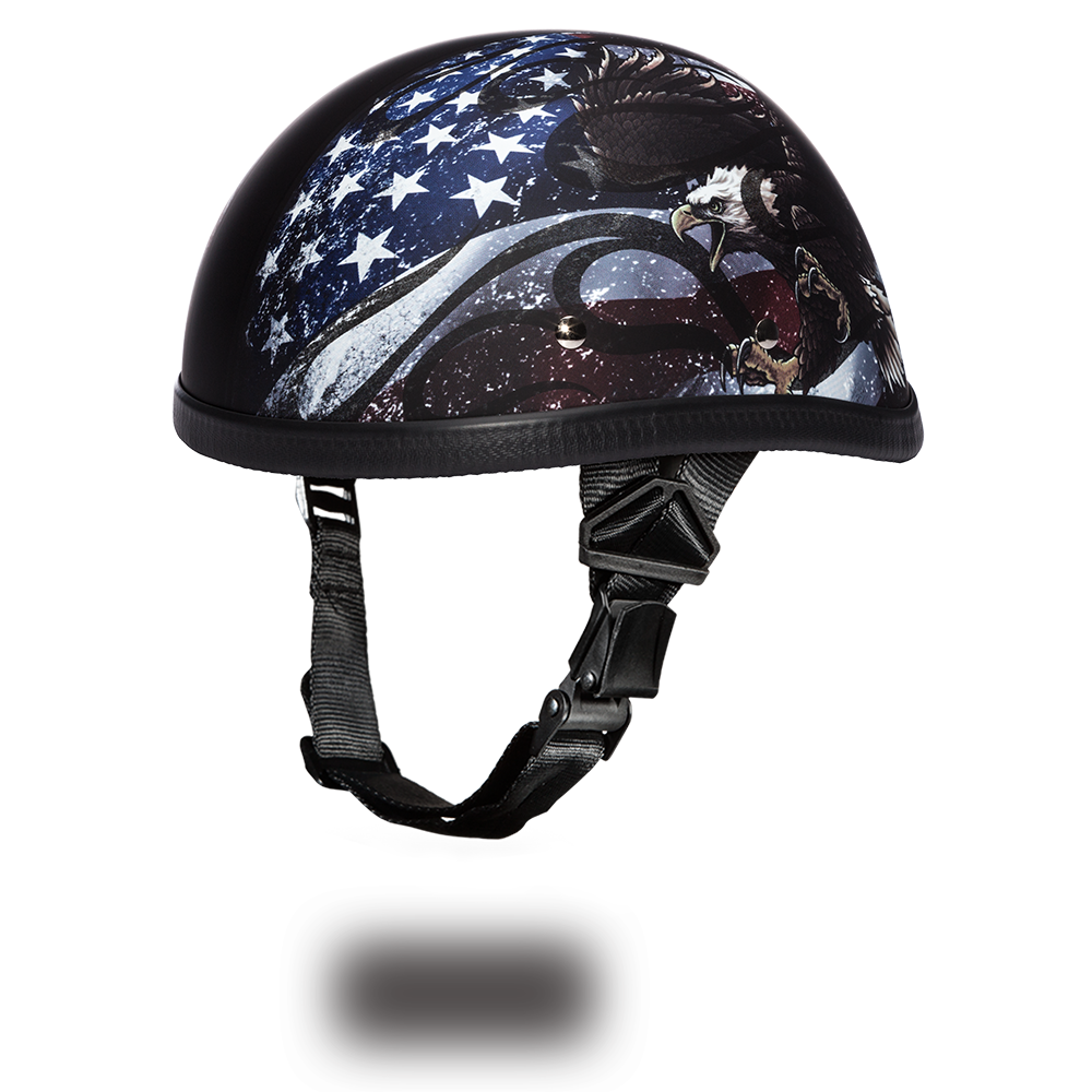 Daytona NOVELTY Non-Certified Helmet - Unisex - Eagle w/ USA Flames - 6002USA