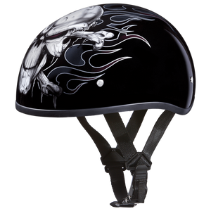 D.O.T. Daytona Half Helmet - Unisex - Crossbones - D6-CB