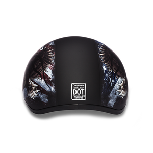 D.O.T. Daytona Half Helmet - Unisex - USA Eagle Flag - D6-USA