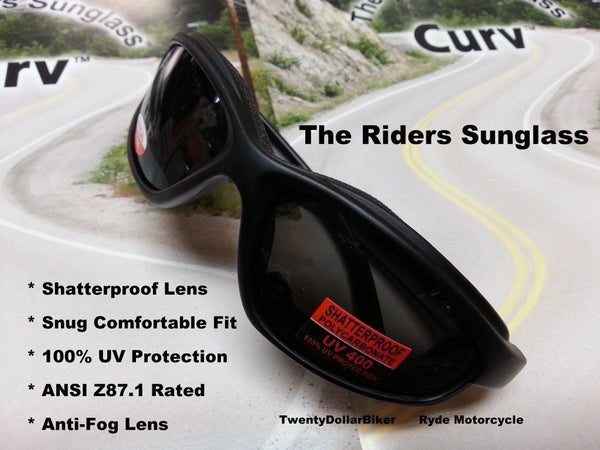 Curv Z Shatterproof Smoke Motorcycle Riding Sunglass No Wind Anti-Fog –  Ryde-Motorcycle