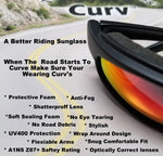 Curv Z Fire Red - Gold Mirror Motorcycle Sunglass 02-21