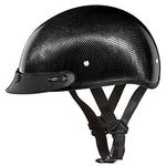 Daytona's DOT Half Helmet - Unisex - Carbon Fiber w/ Visor - D2-G